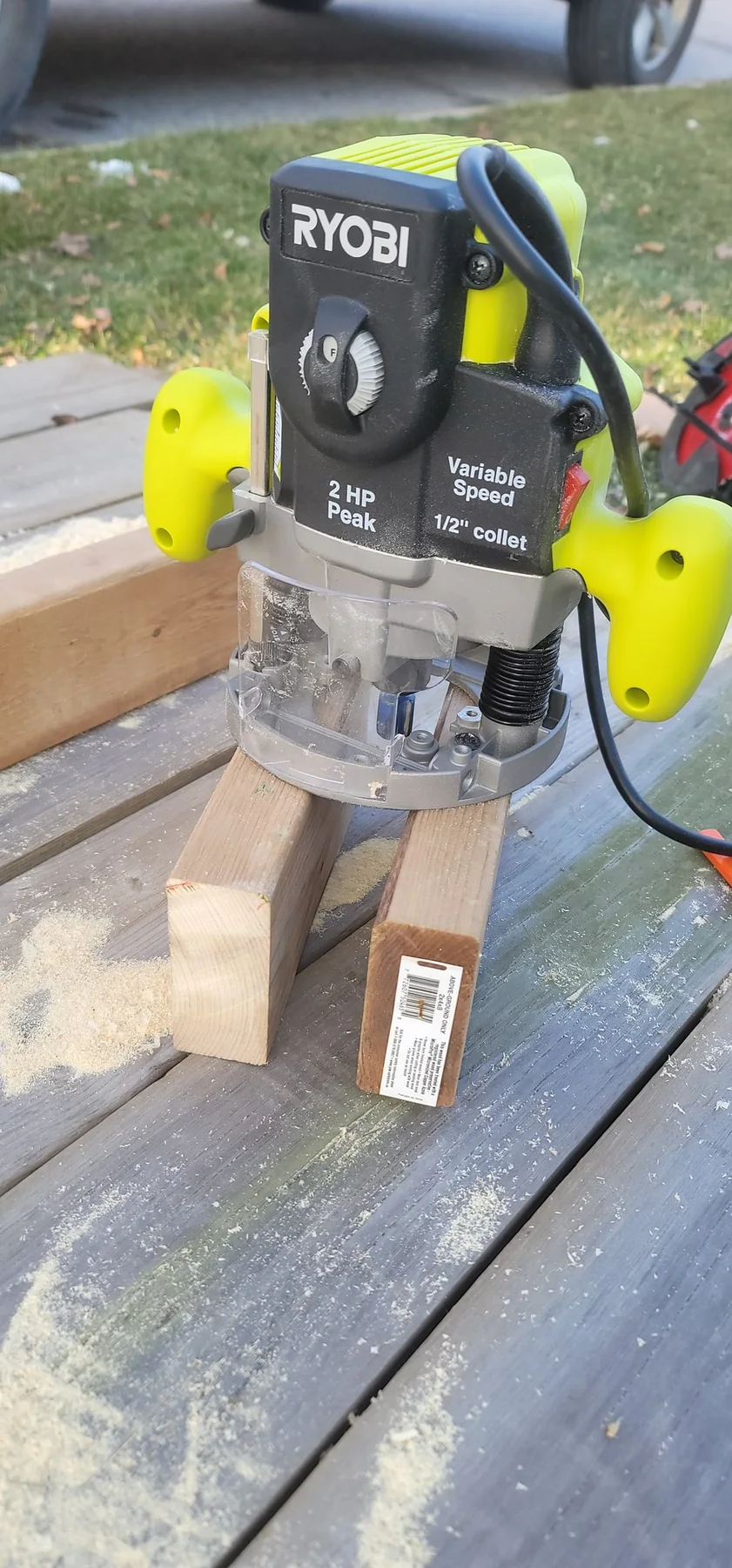 Router used to shape components for a custom cedar gate